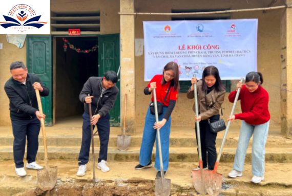 Khởi công xây dựng điểm trường Phìn Chải B thuộc Trường Phổ thông dân tộc bán trú Tiểu học và THCS Vần Chải (tỉnh Hà Giang).